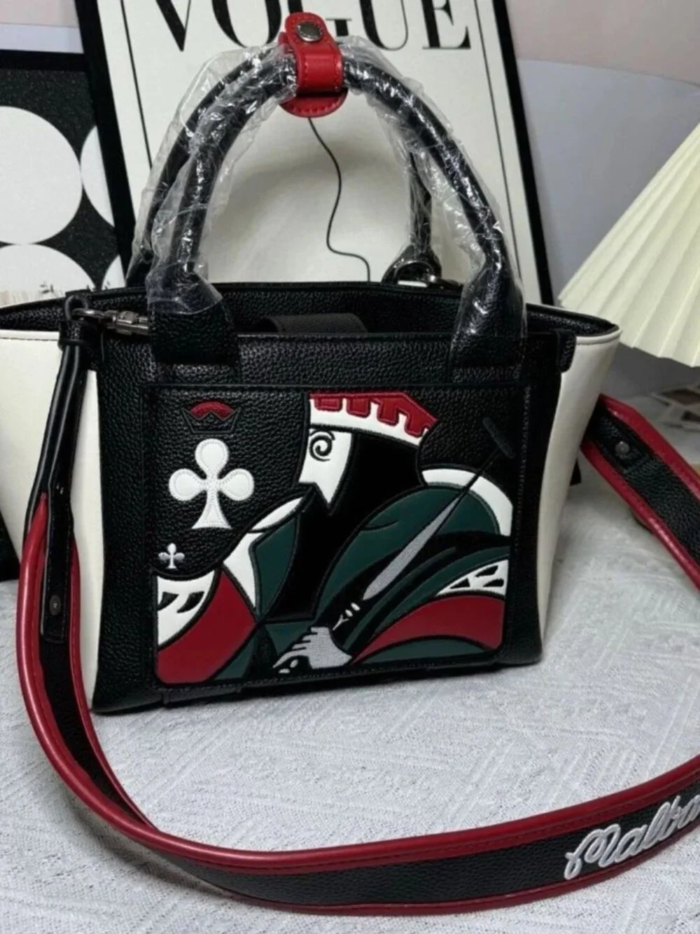 Malbon Golf Handbag 26 New Unisex Poker Pattern Tote Shoulder Bag